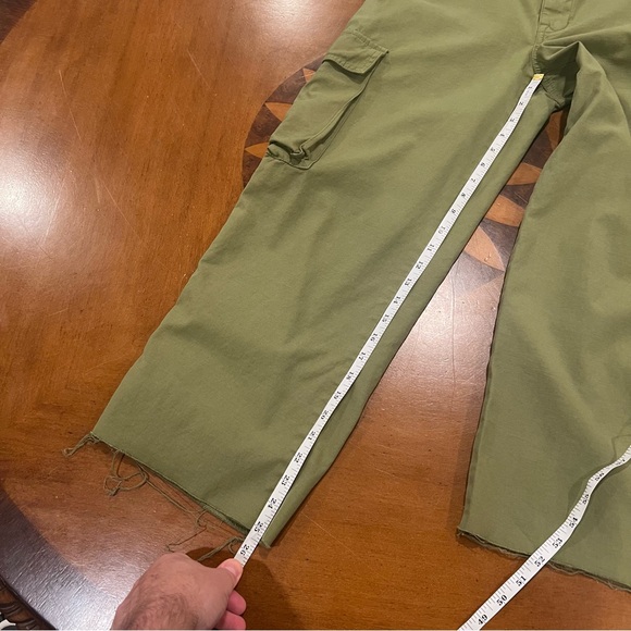 Madewell Women’s Garment-Dyed Low-Slung Straight Cargo Pants Olive 27 Altered - Picture 16 of 16
